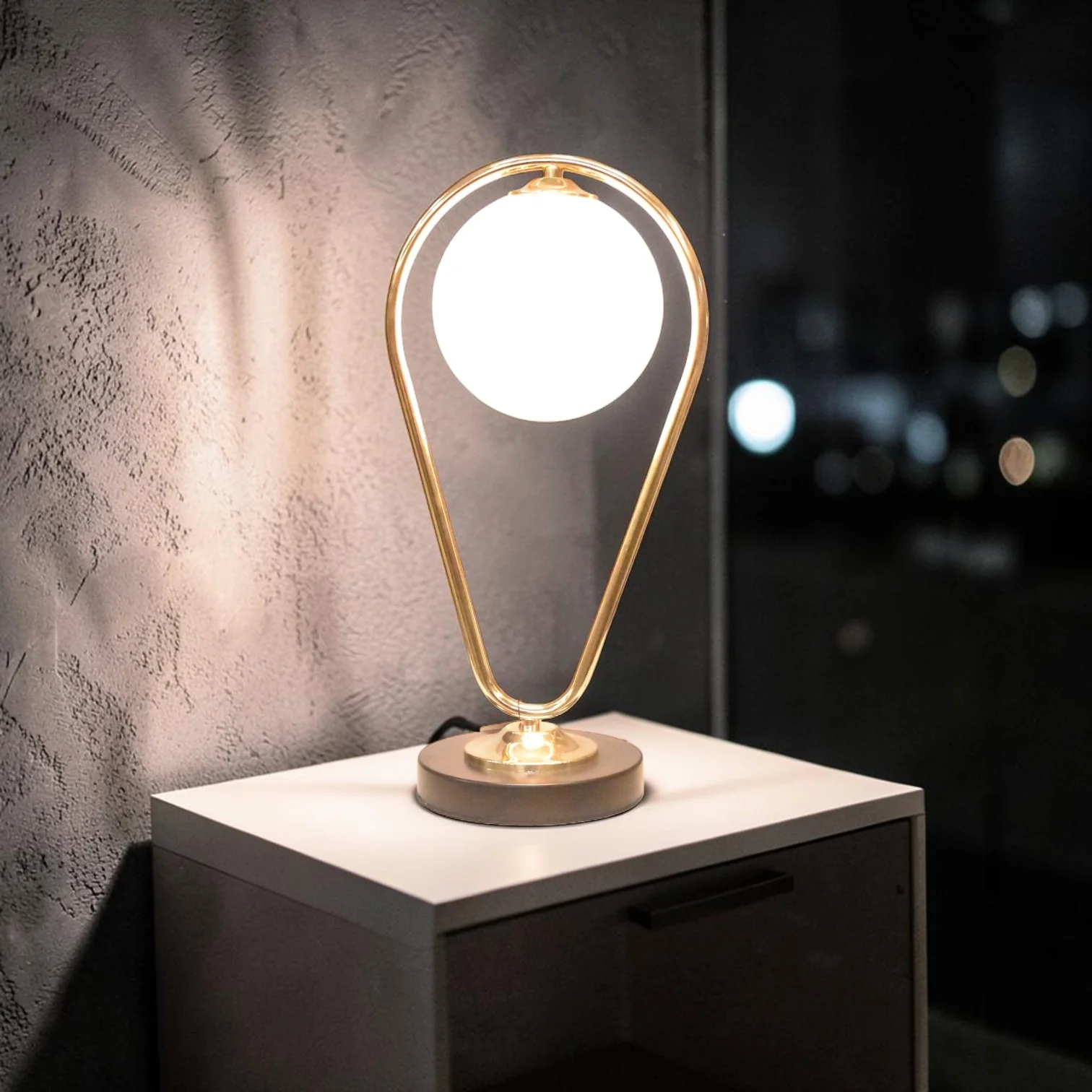 Stylish bedside lamps in your vicinity with warm LED illumination