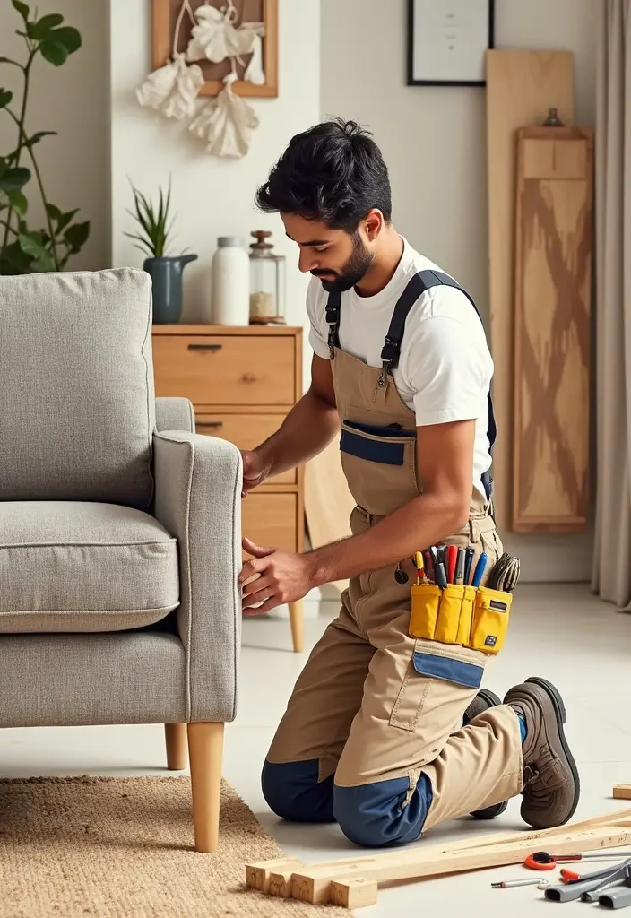 Specialized sofa carpenter services in Karachi for frame repair and reupholstery