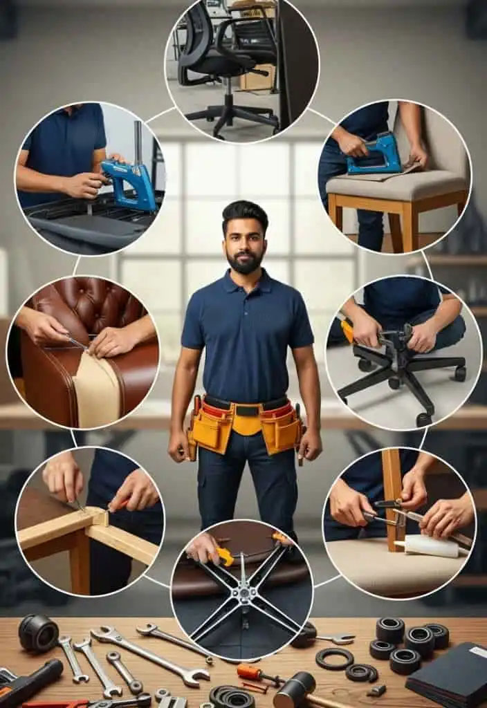 Dependable chair repair services in Karachi for wooden and office chairs