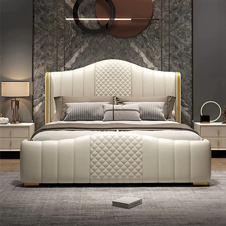 Durable double beds in Karachi with built-in storage options