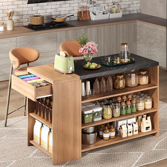 Modern kitchen storage and dining solutions in Karachi