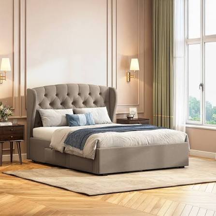 Quality queen size beds in Karachi with built-in storage options